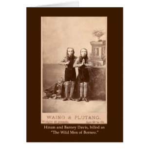 Die wilden Männer von Borneo auf Karten,