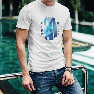 Die wilden Wellen reiten Cooler weißer T - Shirt