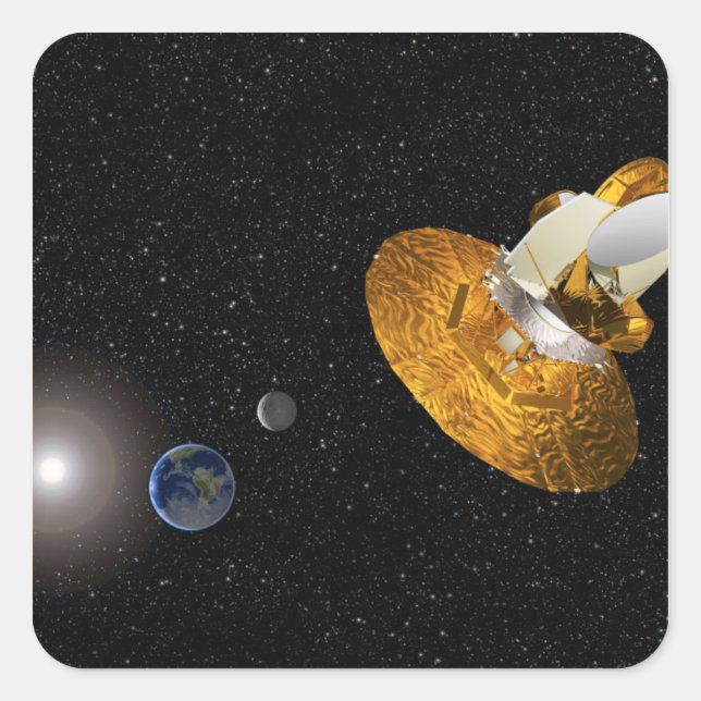 Die Wilkinson-Mikrowelle-Anisotropie-Probe Quadratischer Aufkleber (Vorderseite)