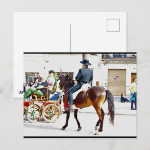 Die Willkommensparty der Pferde Postkarte