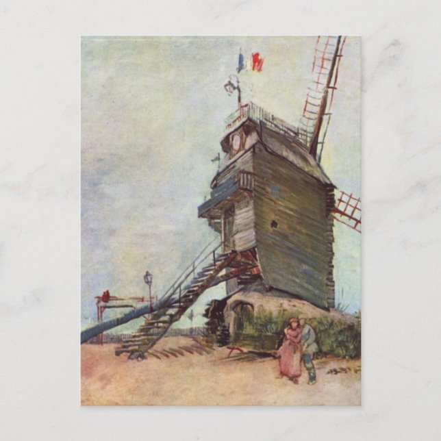 Die Windmühle - Vincent Van Gogh Postkarte (Vorderseite)