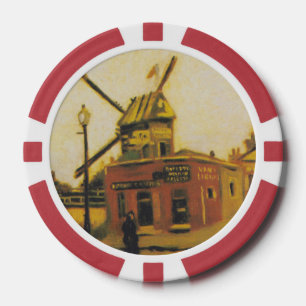 Die Windmühle von Galette von Vincent van Gogh Pokerchips