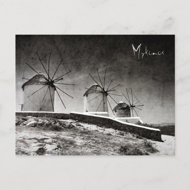 Die Windmühlen von Mykonos 2 - Postkarte (Vorderseite)