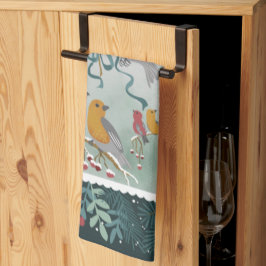 Die Winter Earth Song Green Kitchen Handtücher