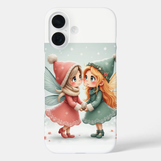 Die Winterfee eines Paares iPhone 16 Hüllen (Rückseite)