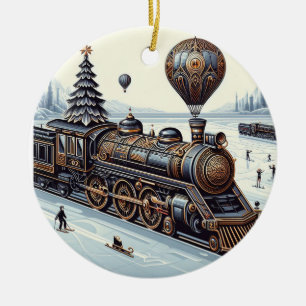 Die Wintersonnenlandschaft erobern Keramik Ornament