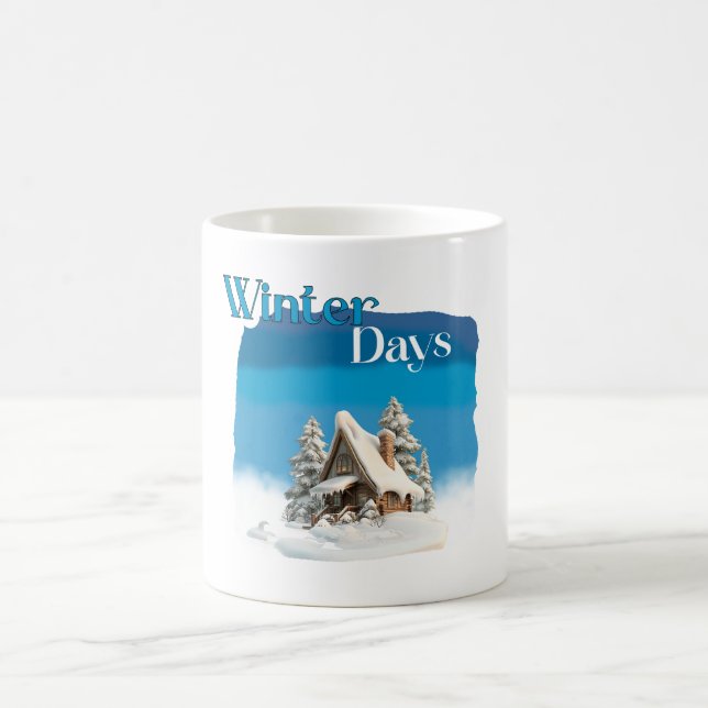 Die Wintertage Dezember Weihnachten  Kaffeetasse (Mittel)