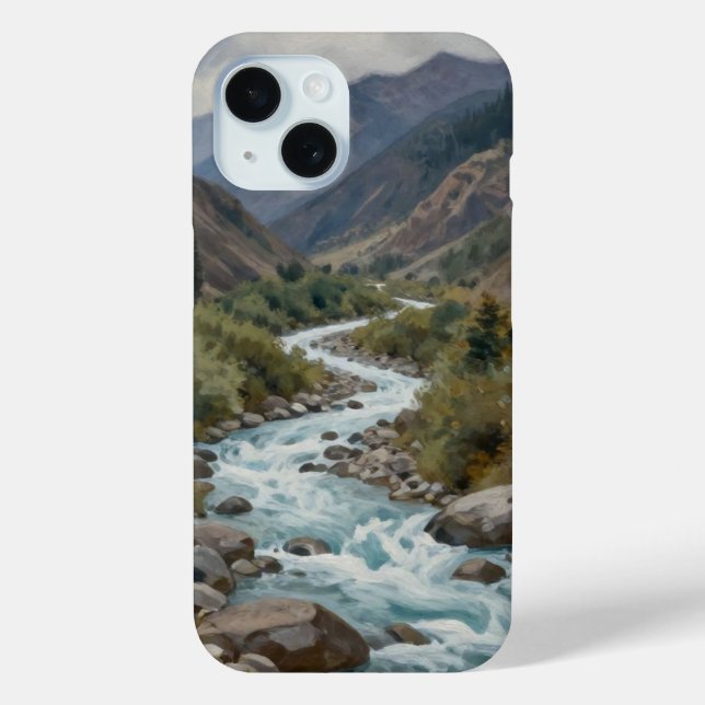Die wirbelnde Strömung: Ein Gletscherfluss windet  Case-Mate iPhone Hülle (Rückseite)
