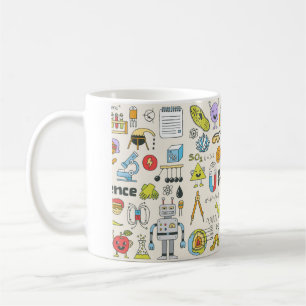 Die Wissenschaft der Schule doodle Set 1. Vintage  Kaffeetasse