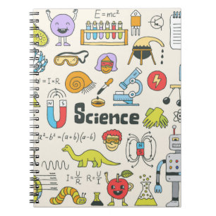Die Wissenschaft der Schule doodle Set 1. Vintage  Notizblock