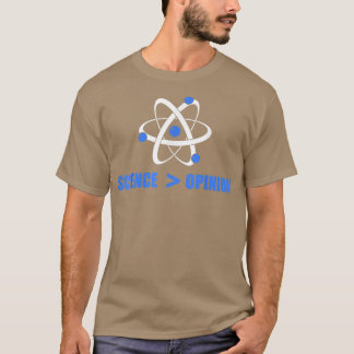 Die Wissenschaft ist besser als das Meinungsschnür T-Shirt