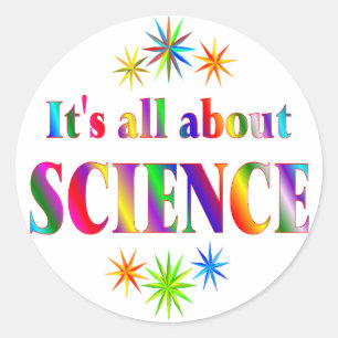 Die Wissenschaft Runder Aufkleber