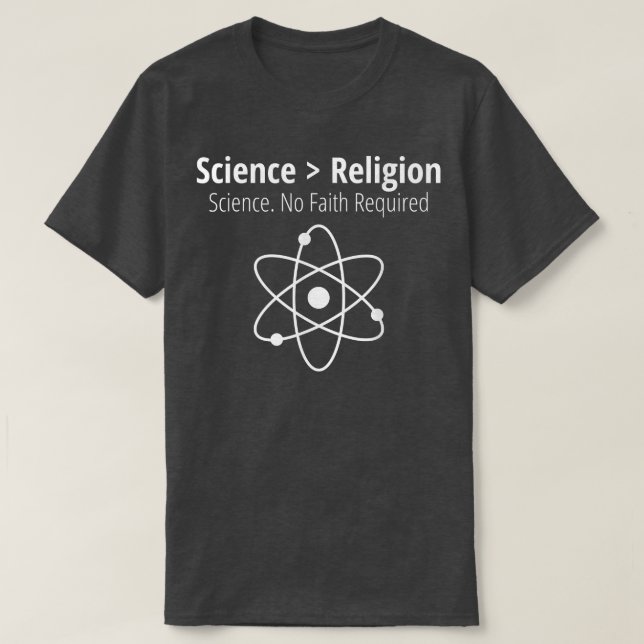 Die Wissenschaft sarkastisch-atheistische Wissensc T-Shirt (Design vorne)