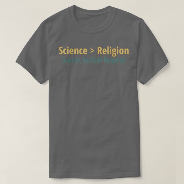 Die Wissenschaft sarkastisch-atheistische Wissensc T-Shirt (Design vorne)