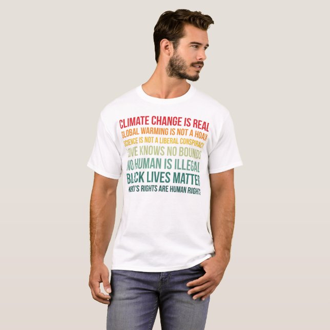 Die Wissenschaft und der Klimawandel T-Shirt (Vorne ganz)