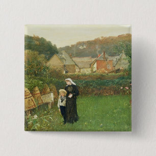 Die Witwe, 1895 (Öl auf Leinwand) Button