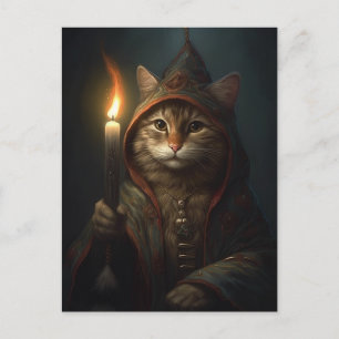Die Wizard Cat Postkarte