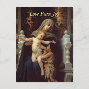 Die Wohltätigkeit von Bougeureau, Weihnachtspostka Feiertagspostkarte