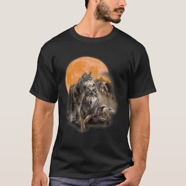 Die Wölfe der Bergmänner schauen auf den Indianers T-Shirt (Vorderseite)