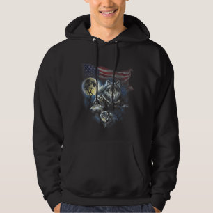 Die Wölfe der Mountain Men suchen einen Flaggename Hoodie
