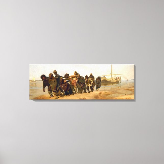 Die Wolga Boatmen von Ilya Repin ummantelte Canvas Leinwanddruck (Vorderseite)