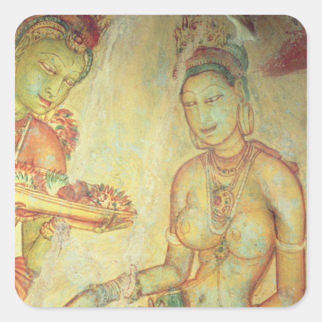 Die Wolkenkratzer, von der Felsenfestung Quadratischer Aufkleber (Vorderseite)