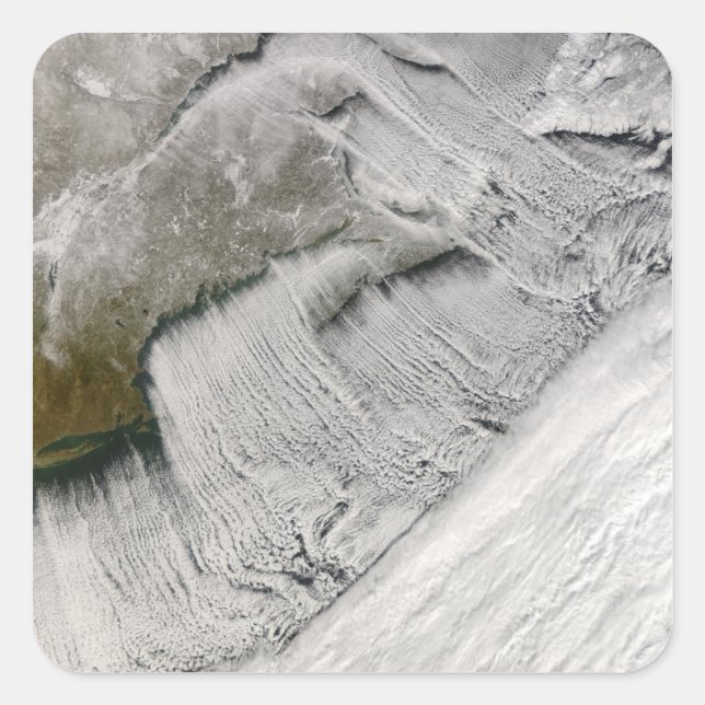 Die wolkigen Straßen vor Neuengland und den Mariti Quadratischer Aufkleber (Vorderseite)