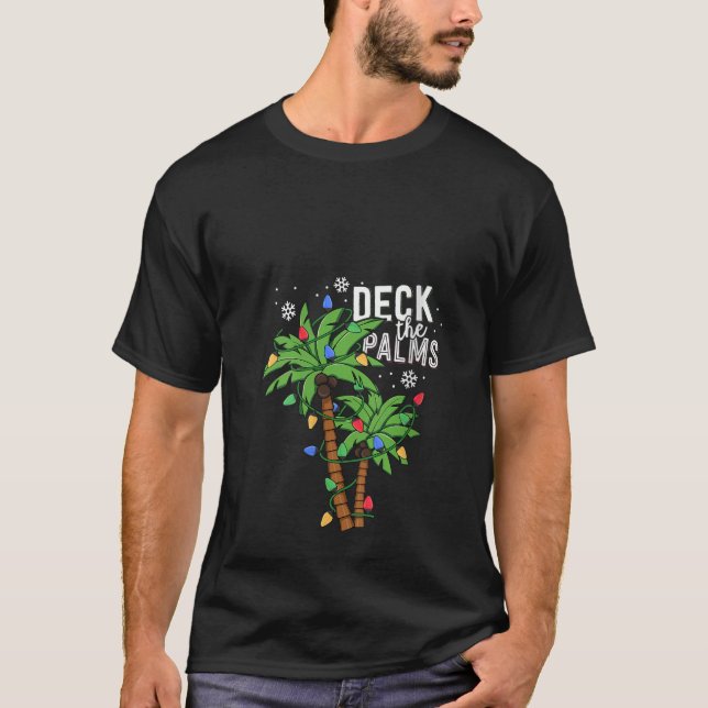 Die Womens Deck die tropischen Hawaii Weihnachten  T-Shirt (Vorderseite)