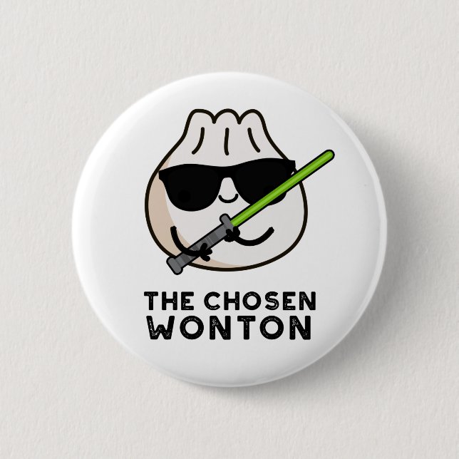 Die Wonton Funny Food Puppe Button (Vorderseite)