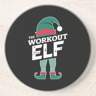 Die Workout-Elf-Gruppe passt Weihnachten in die Fa Getränkeuntersetzer