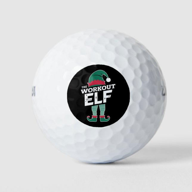 Die Workout-Elf-Gruppe passt Weihnachten in die Fa Golfball (Vorderseite)