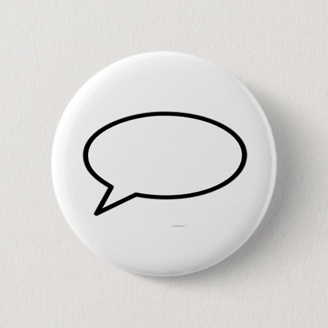 Die Wortblase Verließ das MUSEUM Zazzle Geschenke Button (Vorderseite)