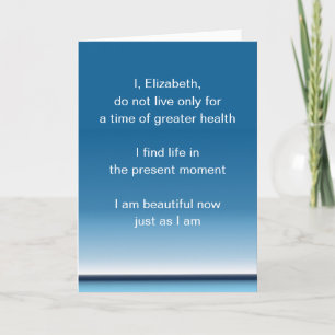 Die Worte der Ermutigung werden gut oder die Krebs Karte