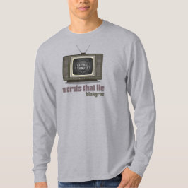 Die Worte, die das T-Shirt der Männer beleidigen