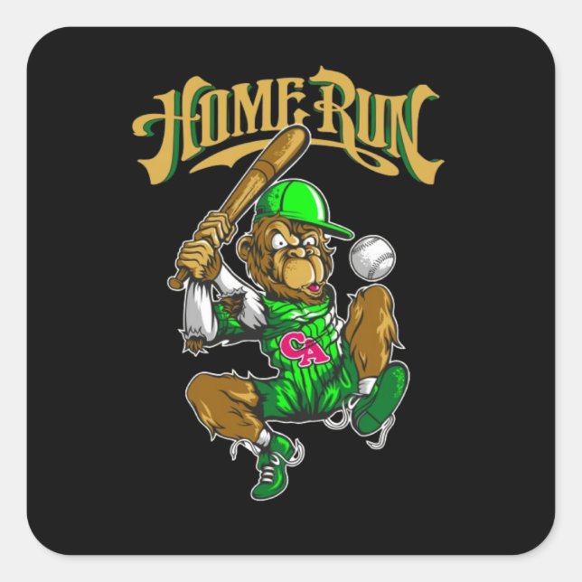 die Worte quot laufen quot auf ihm Quadratischer Aufkleber (Vorderseite)