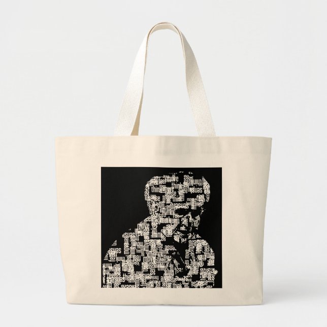 Die Wörter machen die Mann-Tasche | Moshe Jumbo Stoffbeutel (Vorne)