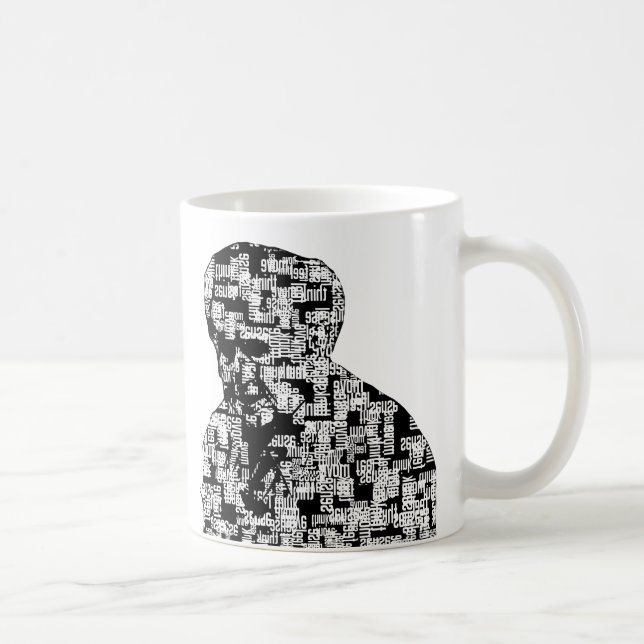 Die Wörter stellen die Mann-Tasse 2% pipe% Moshe Tasse (Rechts)