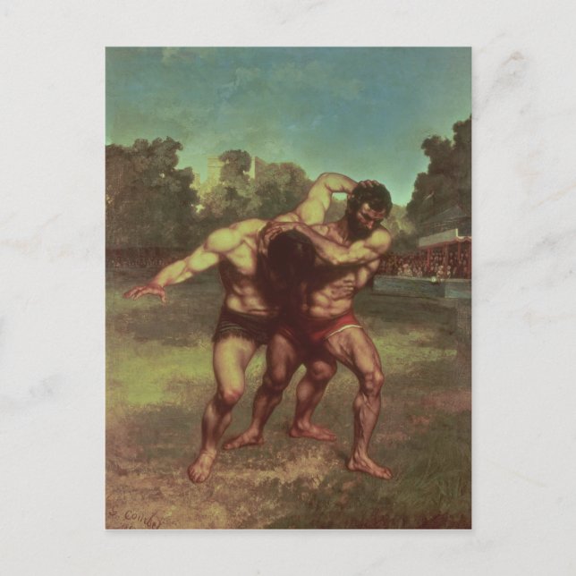 Die Wrestler, 1853 Postkarte (Vorderseite)