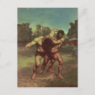 Die Wrestler, 1853 Postkarte