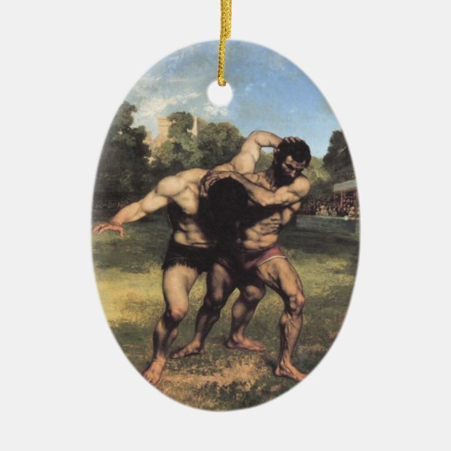 Die Wrestler Keramikornament (Vorne)