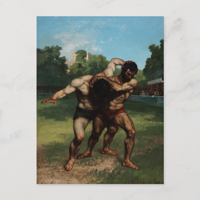 Die Wrestler von Gustave Courbet 1862 Postkarte (Vorderseite)
