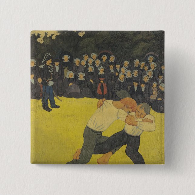 Die Wrestling-Bretonen, c.1893 Button (Vorderseite)