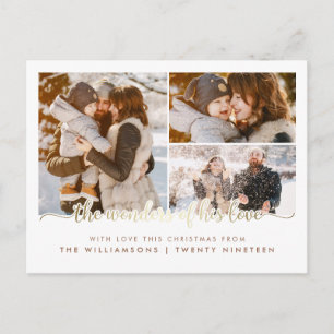 Die Wunder seiner Liebe Weihnachten 3 FotoCollage Postkarte