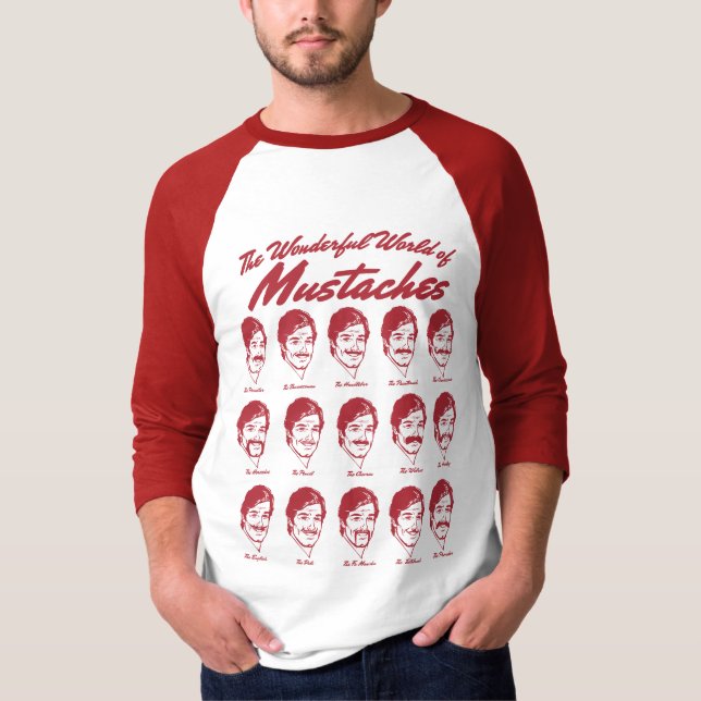 Die wunderbare Welt des Schnurrbart-Shirts T-Shirt (Vorderseite)