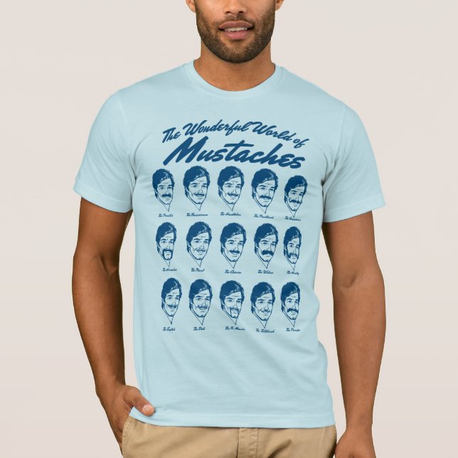 Die wunderbare Welt von Mustaches Shirt (Vorderseite)