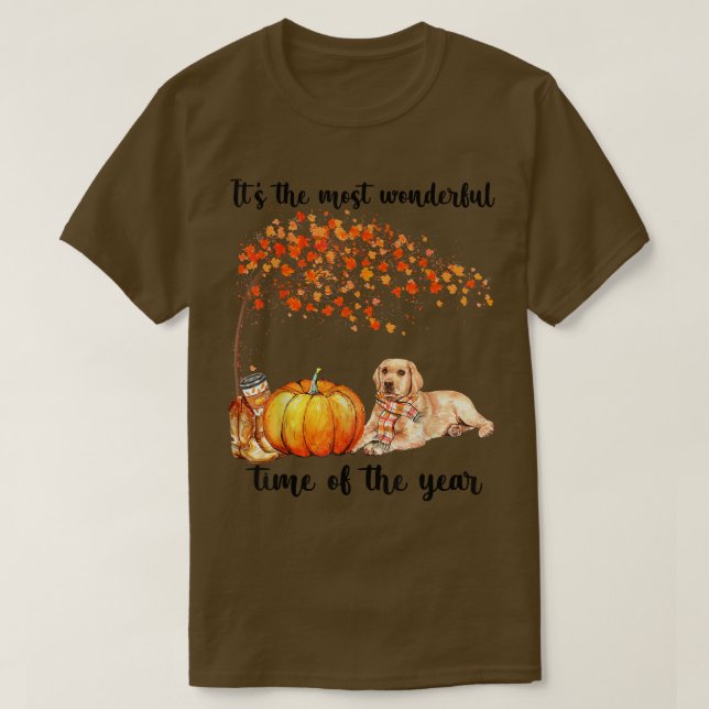 Die wunderbarste Herbstzeit Labrador Retrie T-Shirt (Design vorne)