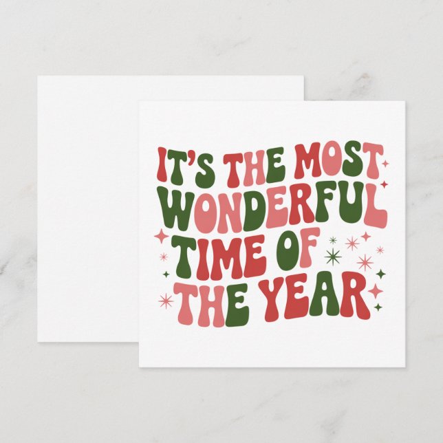 Die wunderbarste Weihnachtszeit Feiertagskarte (Vorne/Hinten)