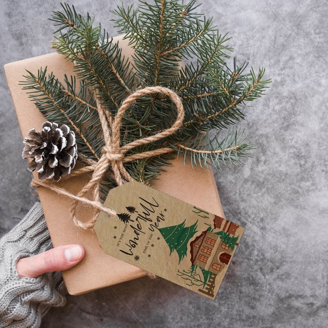 Die wunderbarste Weihnachtszeit Geschenkanhänger (Von Creator hochgeladen)