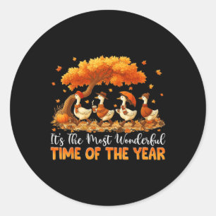 Die wunderbarste Zeit des Jahres Herbst versagt Runder Aufkleber