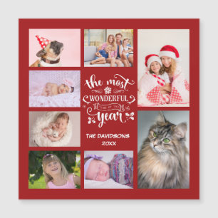 Die wunderbarste Zeit des Jahres Script-Fotos Magnetkarte